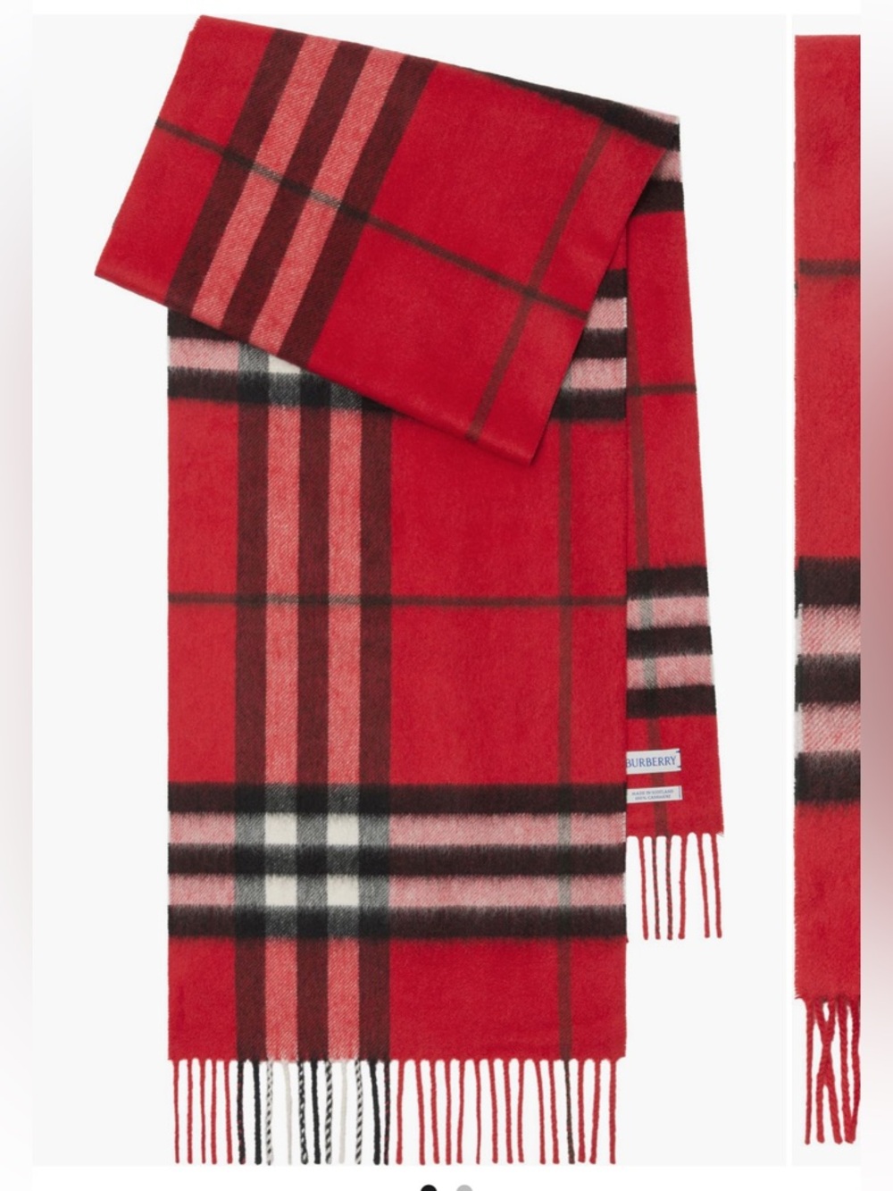 Burberry Giant Check Cashmere Scarf